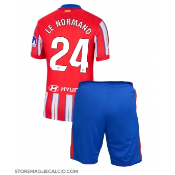 Atletico Madrid Robin Le Normand #24 Maglia Gara Casa Repliche 2024-25 Bambino Maniche Corte